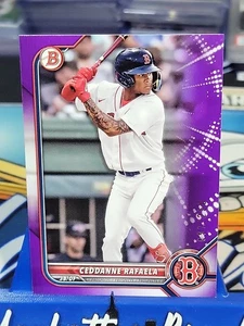 🔥 2022 Bowman Draft patrón cromo púrpura/250 Ceddanne Rafaela #BD-104 - Imagen 1 de 2