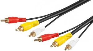 3x Audio-Video-Kabel 5,0 m ; AVK 201-0500 5.0m PL - Bild 1 von 1