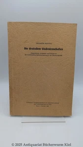 Bartsch Die deutsche Studentenschaft. Organisation, Aufgaben und Rechtsform d.. - Bild 1 von 4