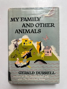 My Family And Other Animals by Durrell 1957 HC/DJ  1st American Ed? Ex-library - Picture 1 of 13