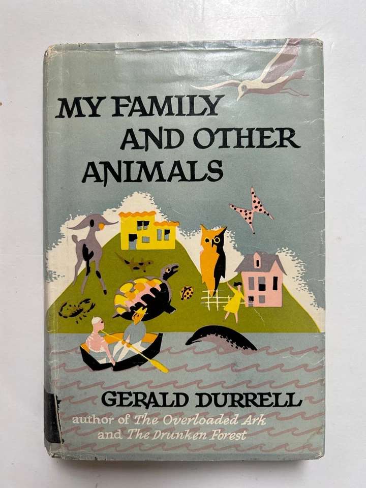 My Family And Other Animals by Durrell 1957 HC/DJ  1st American Ed? Ex-library - Image 1 of 4