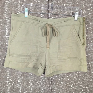 Pantalones Cortos Cabi Mujer S Verde Tiro Medio Cordón Chino Algodón Bolsillos Informales Sólidos - Imagen 1 de 9