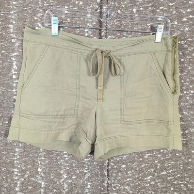 Cabi Shorts Women S Green Mid Rise Drawstring Chino Cotton Pockets Casual Solid - Image 1 of 4