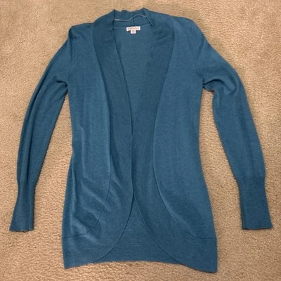 Cárdigan para mujer Merona frente abierto suéter azul verdoso manga larga talla S/P pequeño P Foto 1 de 4