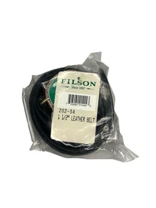 CC Filson 1-1/2" Bridle Leather Belt | Size 34 Brown Leather • NOS - Picture 1 of 5