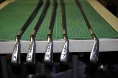 RH Wilson Staff FS 4i-7i,9i-missing 8i-Fat Shaft Stiff graphite 7i-37.50 #W520 - Image 1 of 4