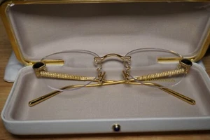 Boucheron Eyeglasses BC0095O 001 Gold Authentic 55 mm without Tags - Picture 1 of 5