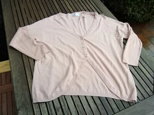 Bodyflirt Langarm Strickjacke Srick Jacke Weste rund Perlmuster rosa XXL 48/50 - Bild 1 von 6