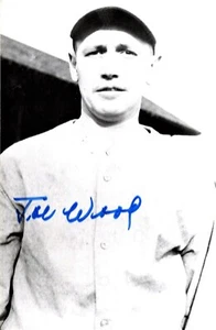 Smoky Joe Wood Signed 3x5 Photo Post Card Died 1985 Red Sox Indians 3x WS Champs - Picture 1 of 3