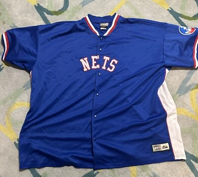 NEW JERSEY NETS SHOOTING SHIRT MAJESTIC HARDWOOD CLASSICS  4XL - Image 1 of 4