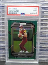 2022 Prizm Sam Howell Green Prizm Rookie Card RC #306 PSA 9 MINT