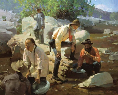 Mian Situ " Sutter's Gold, 1850 " 75 Limited Edition CANVAS America History West - Image 1 of 4