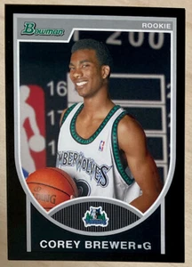COREY BREWER RC - 2007-08 Bowman [0199/2999] #115 - MINNESOTA TIMBERWOLVES - Picture 1 of 2