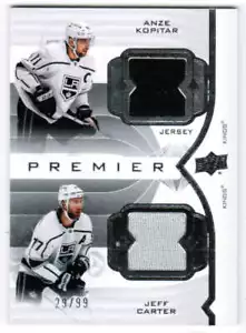 20/21 2020 UPPER DECK UD PREMIER ANZE KOPITAR JEFF CARTER DUAL JERSEY /99 KINGS - Picture 1 of 1