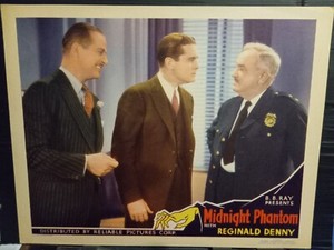 Lobby Card 1935 MIDNIGHT PHANTOM Reginald Denny Lloyd Hughes mad at Jim Farley