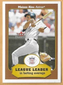 MOISES ALOU HOUSTON ASTROS LIGA LÍDER BATEO AVG #382 - TRADICIÓN FLEER 2001 - Imagen 1 de 2