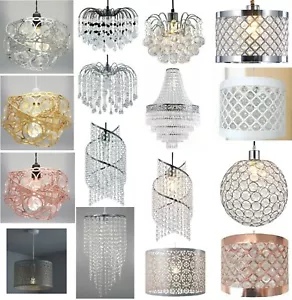 Modern Chandelier Acrylic Crystal Light Shades Beaded Droplet Ceiling Pendant - Picture 1 of 45