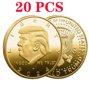 20PCS 2024 Donald Trump Commemorative Coin Challenge Coin US Liberty Great Medal - Picture 1 of 8