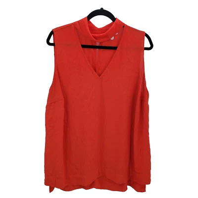 Jenniger Lopez 1x Sleeveless Blouse Womens Plus Keyhole Draped Neckline Top - Image 1 of 4