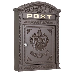 Briefkasten Englischer Postkasten zur Wandmontage braun Nostalgie Antik Stil - Bild 1 von 16
