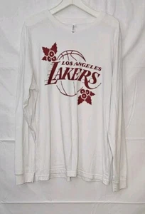 Lakers Womens XL Long Sleeve Tee NWOT Holiday Los Angeles Lakers Shirt Ladies - Picture 1 of 5