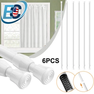 22-36 Zoll verstellbare Spannung Gardinenstange Schwerlast Stahl Federlast Fensterstange - Bild 1 von 9