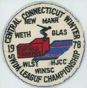Vintage Central Connecticut Winter Swim League Championship, 1978 Patch Schwimmen - Bild 1 von 1