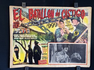 1960~Strafbataillon 999~GEORGE THOMAS~WERNER PETERS~ Orig. Mexican Lobby Card