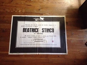 Trauerplakat (1963) La Signora Beatrice Stinco (Ehemann Nicola Netti) Selten!  - Bild 1 von 7