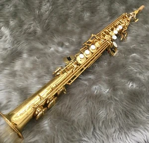 YAMAHA YSS-875EX Custom Soprano Saxophone Gold lacquer with Mouthpiece & Case - Picture 1 of 1