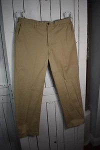 Mens Lands End Khakis Pants Relaxed 37w x 32.5l Tan, Pre-Owned (M37-325,m7) - Picture 1 of 7