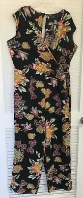 MLLE GABRIELLE MONO MUJER NEGRO MULTI FLORAL SIN MANGAS TALLA L NUEVO CON ETIQUETAS Foto 1 de 4