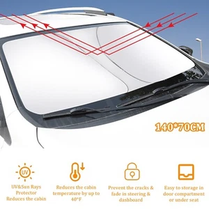 Parabrisas de coche para Nissan 55*27,6"" cubierta parasol visera anti-UV protección térmica - Imagen 1 de 11