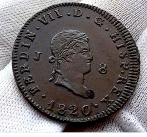 8 Maravedís 1820. Fernando VII. Jubia Mint. Hight Grade. Alto Grado - Picture 1 of 5