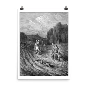 Stampa Gustave Doré: Storia delle Crociate Poster Premium "Grido di Guerra" - Foto 1 di 3