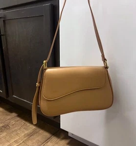 NUEVO ANTIGUO KRAFT Bolso de Sillín Vegano Cuero Tostado - Imagen 1 de 9