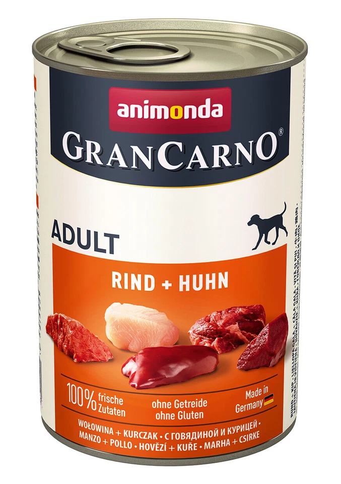 animonda GranCarno Adult Rind + Huhn 6x 400 g Hundefutter Nassfutter - Bild 1 von 1