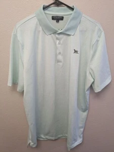Over Under Clothi Herren XL mintgrün weiß gestreift Polo hergestellt in den USA Performance - Bild 1 von 9