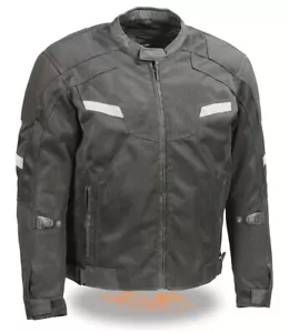 Chaqueta de malla textil ligera para motocicleta perforada avanzada para hombre conducción negra - Imagen 1 de 9