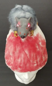 Gemmy Halloween Chewing Rat ๐ Hat Lighted Eyes Adjusts Halloween Spooky Works - Picture 1 of 10
