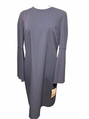 Worth New York Women’s Size 12 Blue Stretch Ponte Knit 3/4 Bell Sleeve Dress - Image 1 of 4