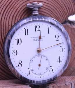 UNION ANCRE 800 SILVER W. DOORN DEN HAAG 47mm MEN'S POCKET WATCH (JQ) - Picture 1 of 5