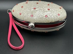 GAP KIDS - VTG - Spring Easter Egg PURSE / Wristlet - Sparkly White/Pink - GUC - Picture 1 of 9