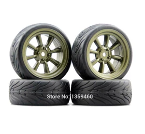 Räder Reifen Satz 1/10 Onroad RC Auto für Tamiya TT01 TT01E TT02 TL01 TGX - Bild 1 von 3