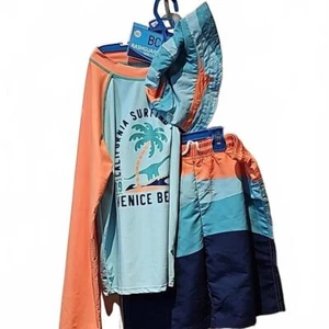 BCOOL rashguard shirt with matching bottoms and hat. NWT have sizes 10 and 12 - Picture 1 of 10