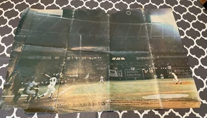 VINTAGE Hank Aaron Sports Illustrated Color Poster Henry Aaron vs Ruth 36”x24” - Picture 1 of 6
