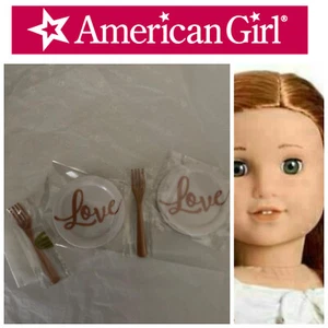 American Girl Blaire Blair~Love Plates~ gold metal forks~wedding farm Valentine - Picture 1 of 1