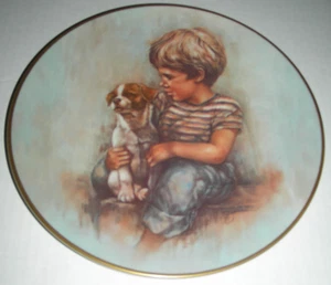 Vintage 1977 Gorham "Johnny and Duke" Collector Plate by Artist Leo Jansen - Picture 1 of 2