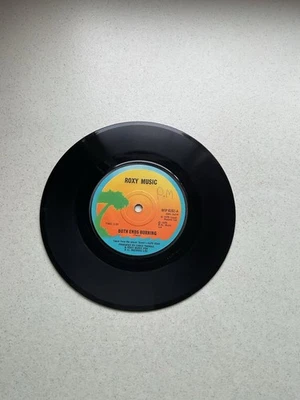 ROXY MUSIC - Both Ends Burning/For Your Pleasure. 7” vinyl. VG+ - Image 1 of 4