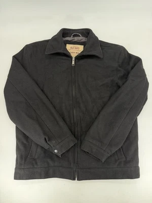 Vintage Old Navy Black Classic Wool Full Zip Bomber Jacket Mens Size Medium - Image 1 of 4